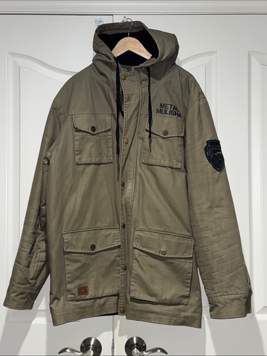 Metal Mulisha Other - Metal Mulisha Olive Green Hooded Field Jacket